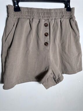 Greylin High-Waist Lounge Shorts in Taupe
